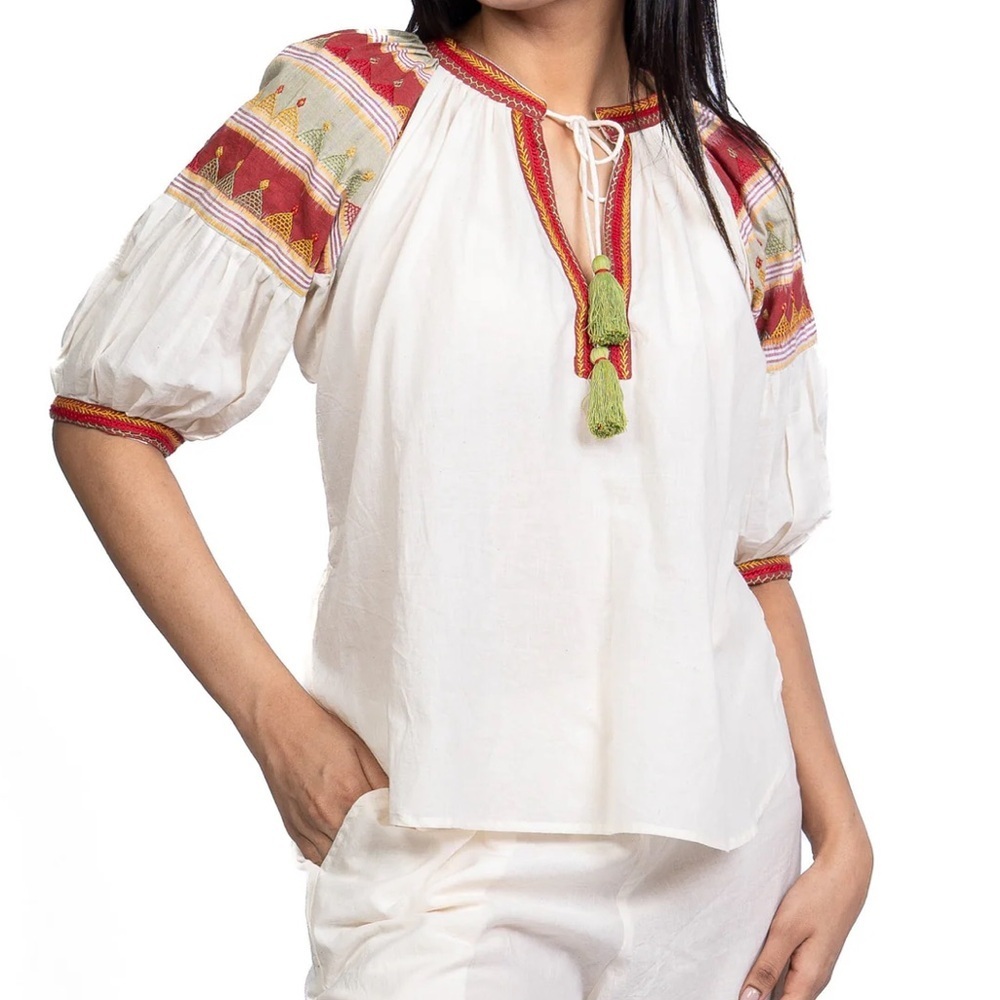 Salma Blouse Alamwar Cotton boho embroidered